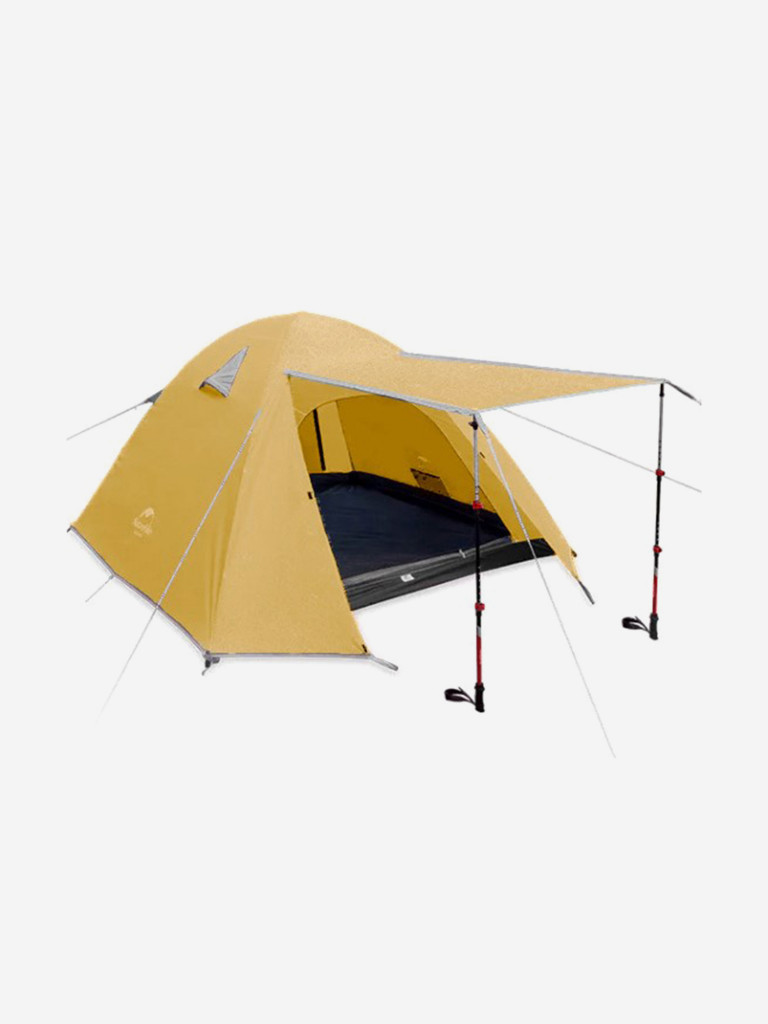 Палатка Naturehike P-Series 4-местная, алюминиевый каркас, желтая