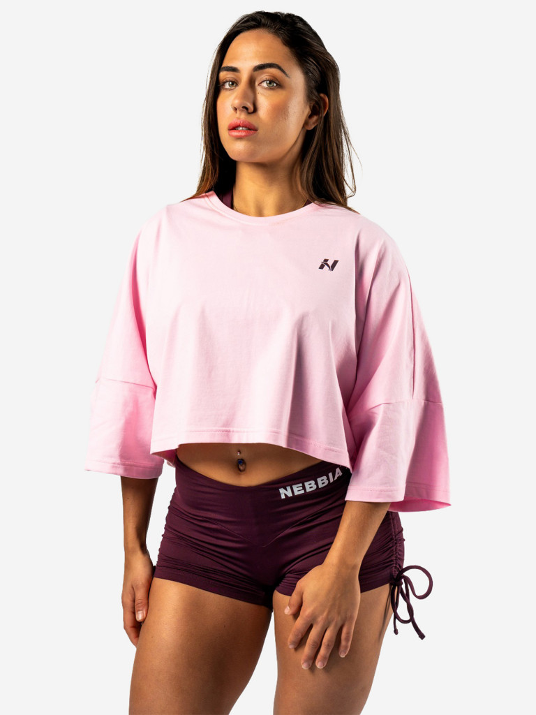 Футболка укороченная женская Oversized Cropped Tee JUST FLOW 431