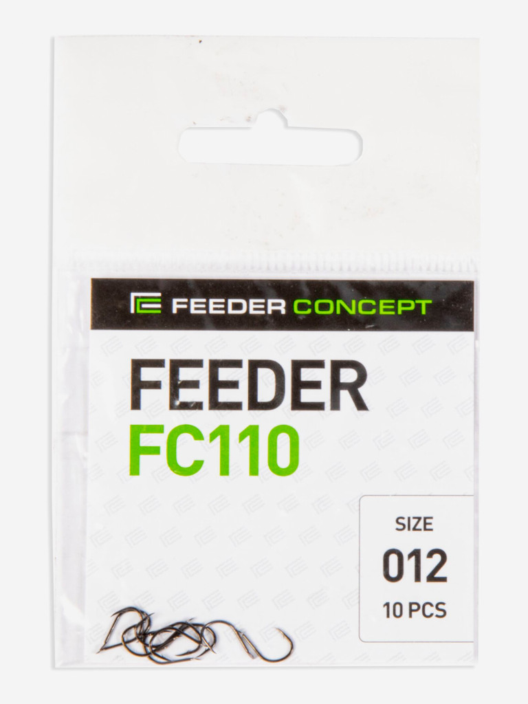 Крючки рыболовные Feeder Concept FC110 рыболовные №12 для фидера и поплавочной ловли, набор 50 штук