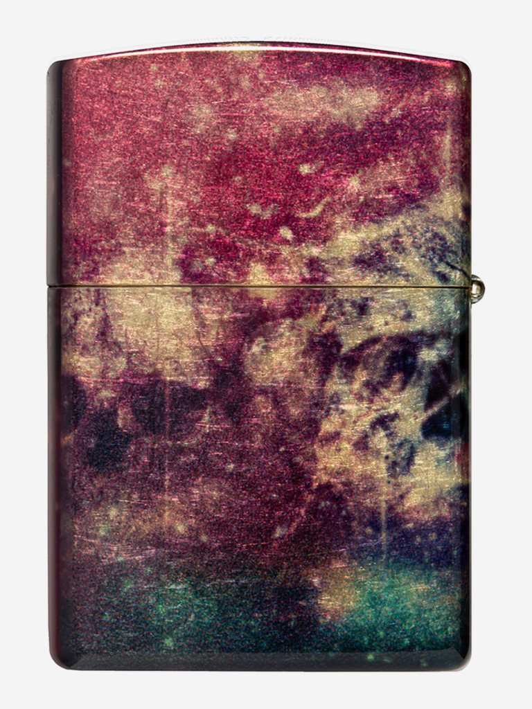 Зажигалка бензиновая ветроустойчивая Zippo Galaxy Skull 540 Tumbled Brass