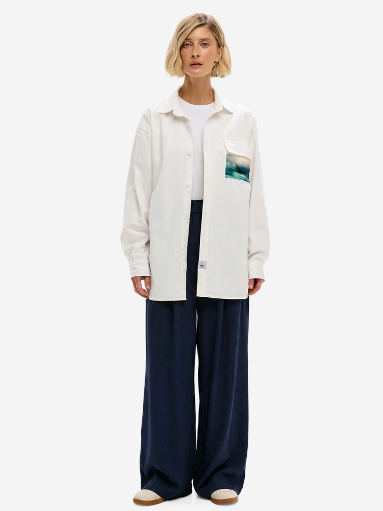 Рубашка хлопковая белая Kefirmaykifer