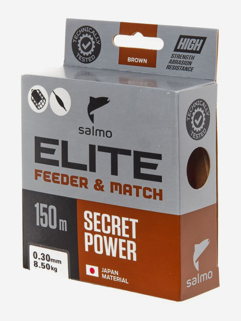 Леска рыболовная Salmo Elite FEEDER & MATCH монофильная для фидерной ловли длина 150 м, диаметр 0,30 мм