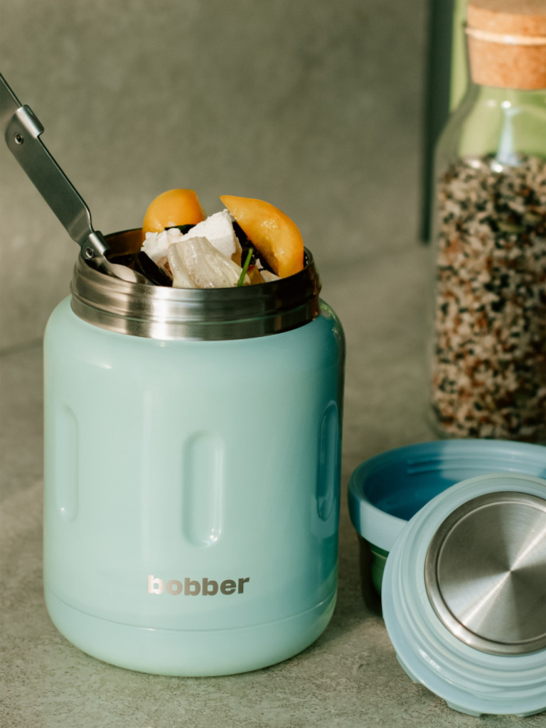 Термос вакуумный для еды BOBBER Jerrycan 700 мл, тепло до 14 часов, голубой