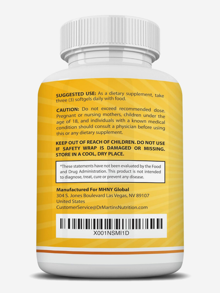 Омега-3, DR.MARTIN'S, 1200 mg EPA | 900 mg DHA, 180 капсул