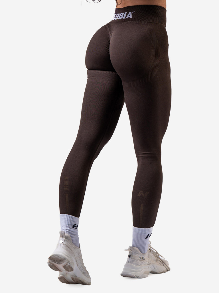Легинсы женские NEBBIA High-Waist Push-Up Leggings POWER 888 Dark brown