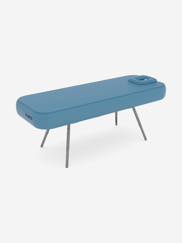 NUBIS PRO Массажный стол складной с регулировкой высоты и вырезом для лица, 190 х 75 см, Светло-голубой