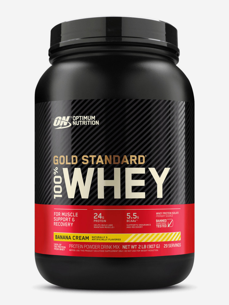 Протеин Optimum Nutrition Gold Standard Whey, 907 г, Банановый