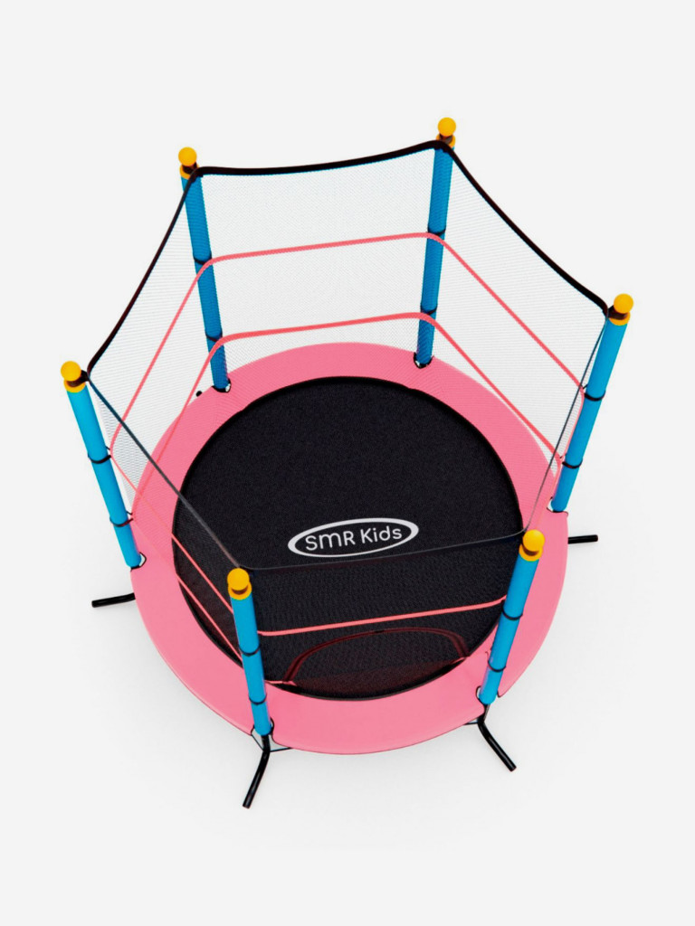 Батут детский DFC SMRKIDS 55" с сеткой, PINK