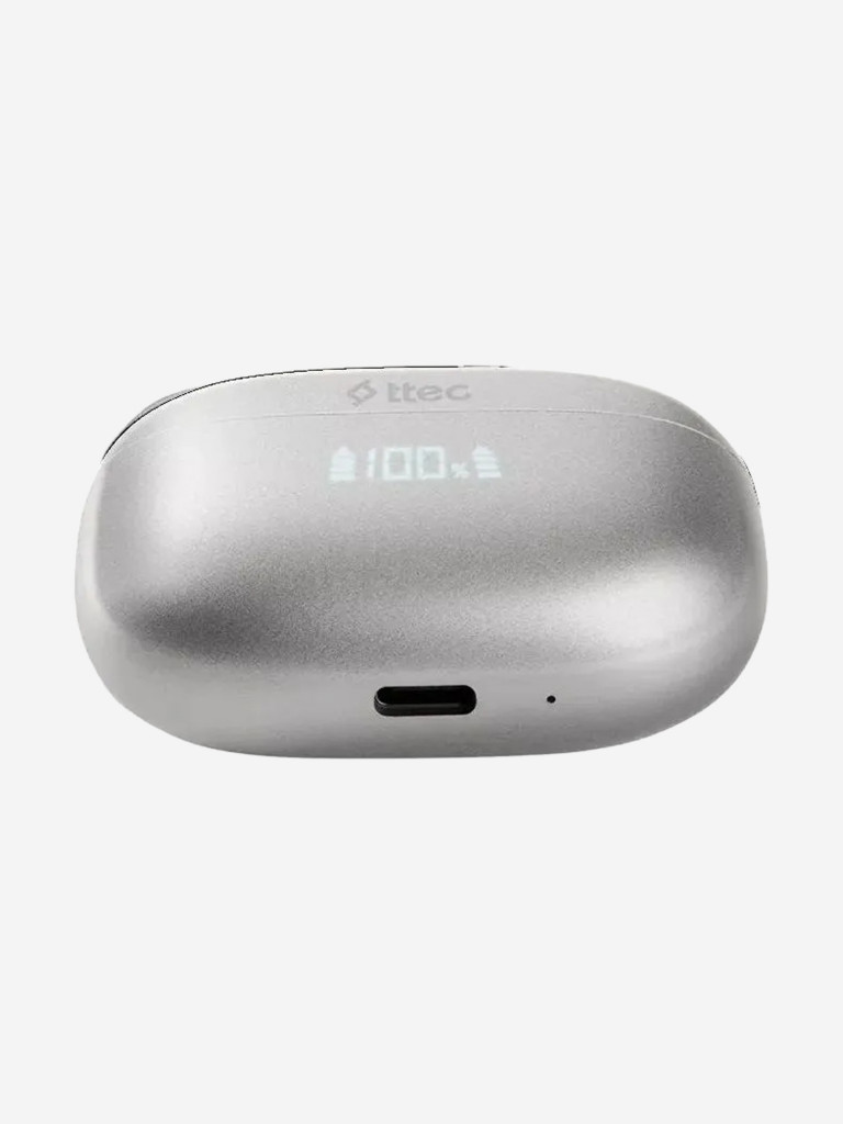 Наушники беспроводные TTEC AirBeat Pro ANC LCD TWS Bluetooth Headset. Цвет: серый