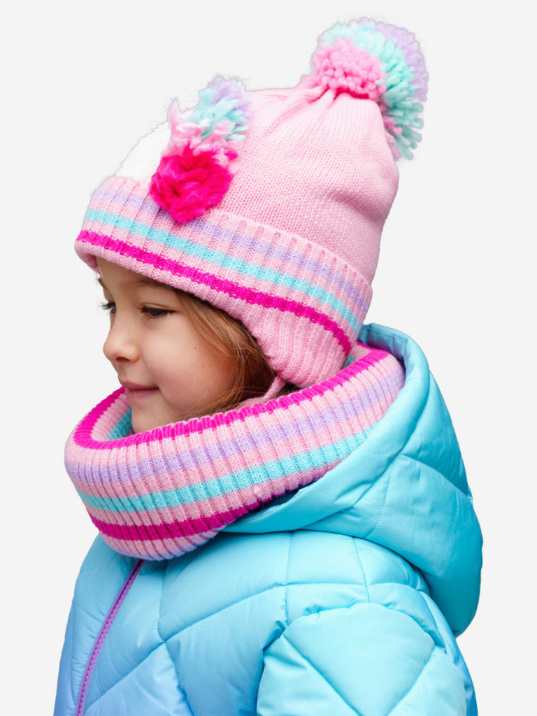 Комплект для девочки: шапка, снуд PlayToday
