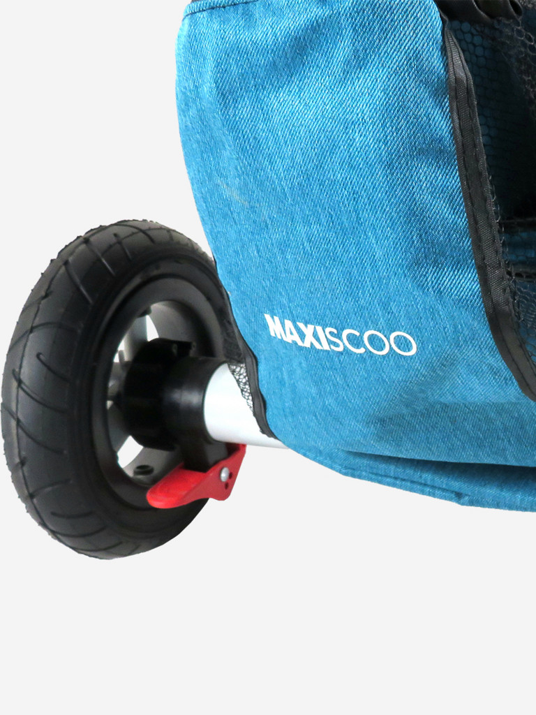 Детский Трехколесный Велосипед MAXISCOO "Shark", Синий, Складной С Капюшоном