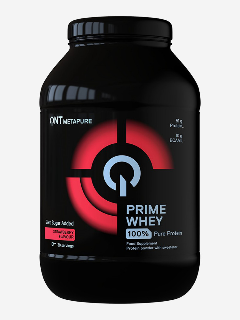 Сывороточный протеин для набора мышечной массы, изолят протеина QNT PRIME WHEY 908g Strawberry