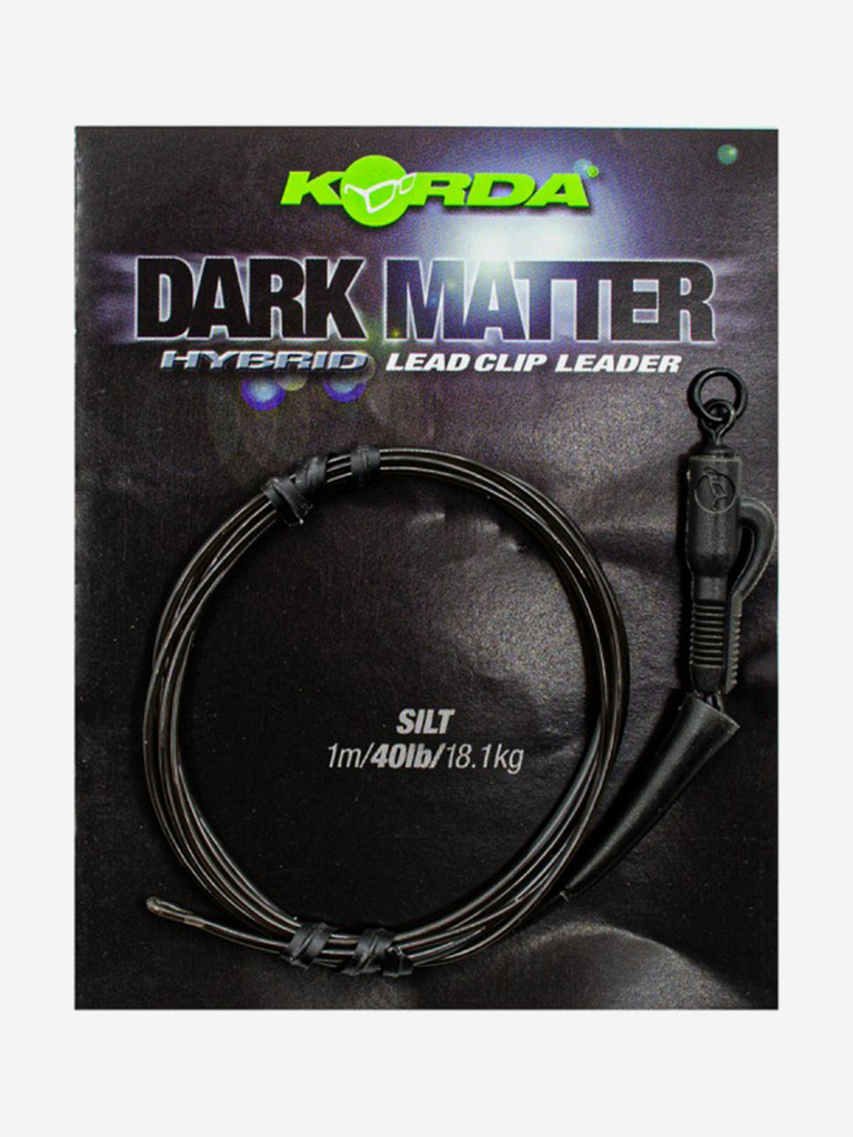 Монтаж готовый KORDA Dark Matter Leader Hybrid Lead Clip Silt Brown 40lb 1м