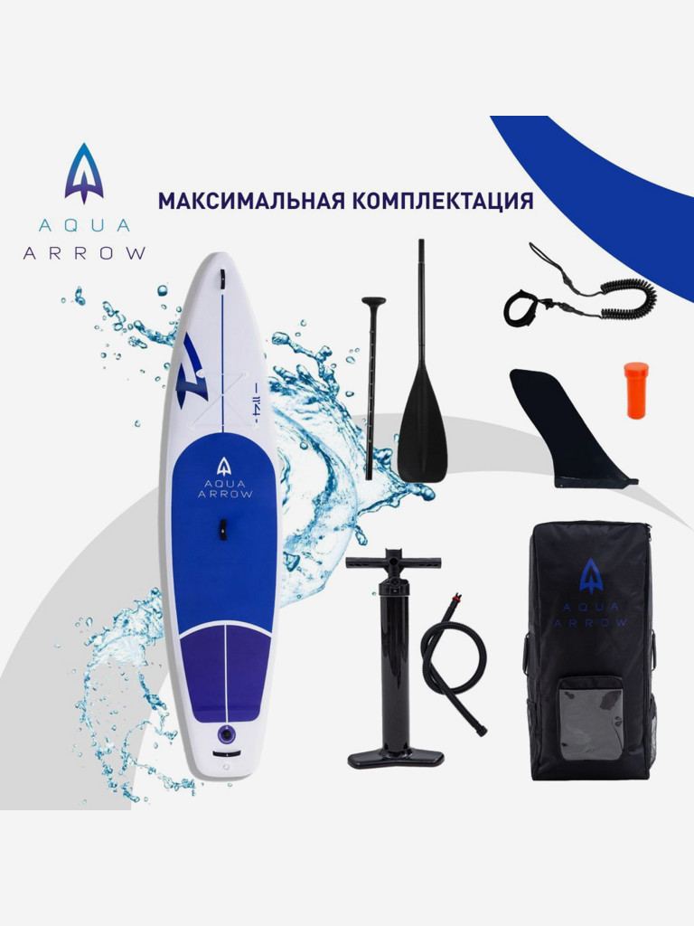 SUP доска надувная Aqua Arrow 11.4 Navy, полная комплектация