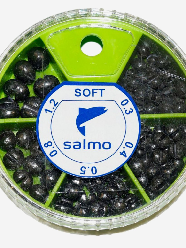 Набор грузил мягких для поплавочной ловли Salmo ДРОБЬ SOFT 0.3-1.2г, набор 10шт