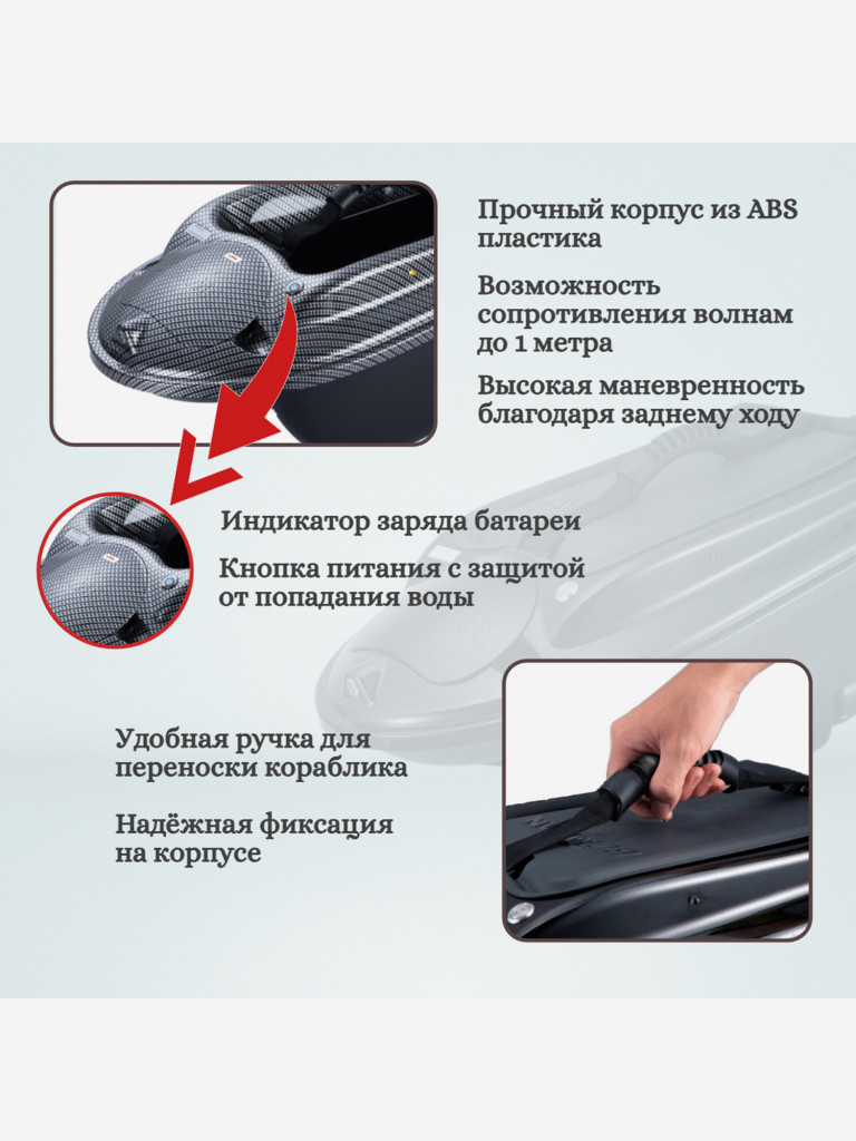 Прикормочный кораблик ACTOR PLUS GPS Black