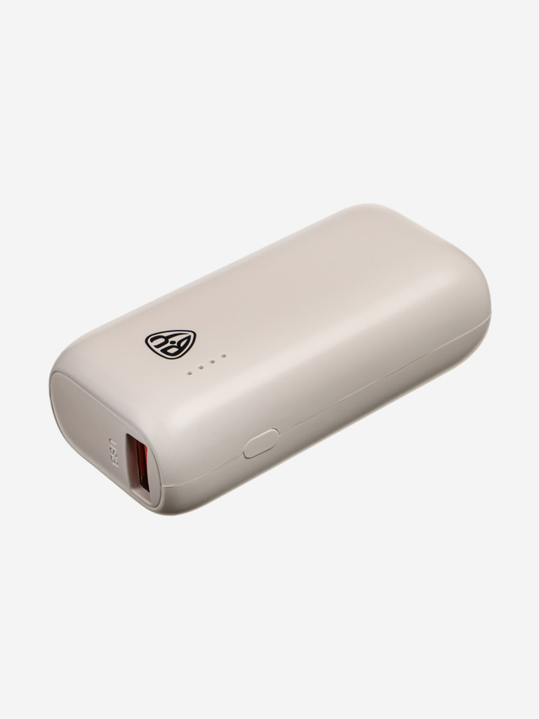 BY Аккумулятор мобильный Мини, 5000мАч, USB/Type-C, Быстрая зарядка QC3.0+PD, 5A, белый