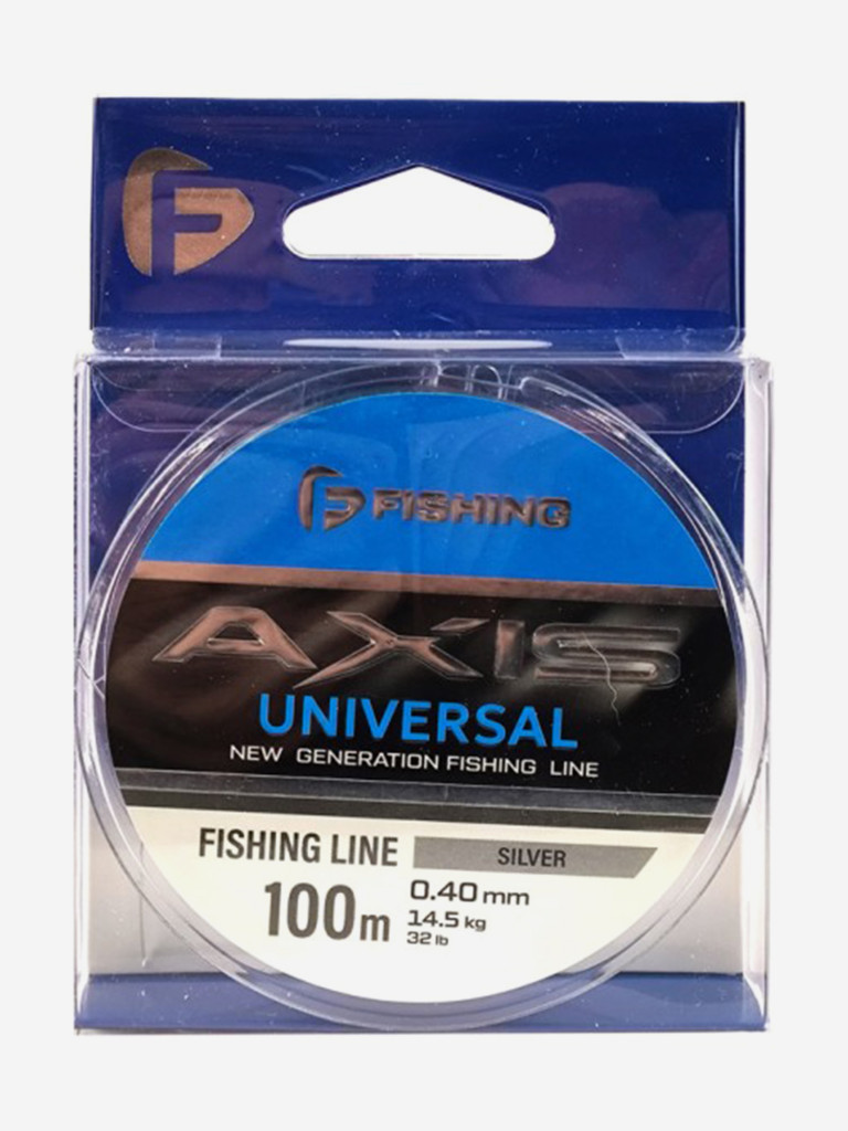 Леска F-FISHING Axis Universal Line Silver 100м 0,40мм 14,5кг/32lb