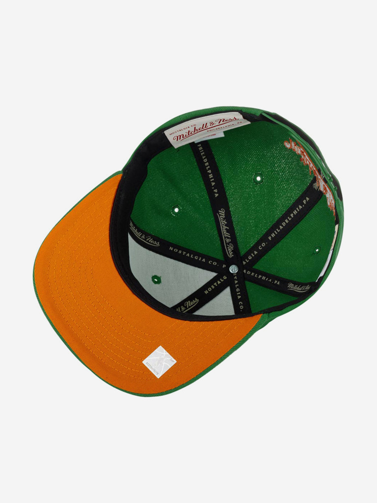 Бейсболка с прямым козырьком MITCHELL NESS 6HSSSH21296-GSWGREN Golden State Warriors NBA