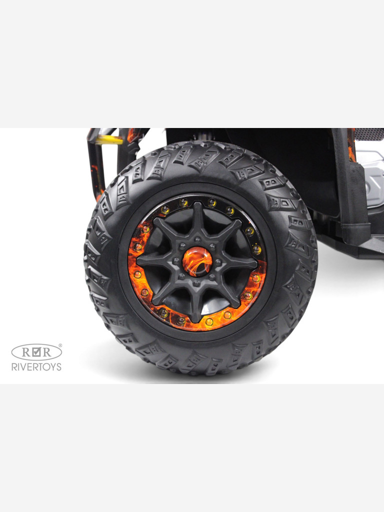 Детский электроквадроцикл RIVERTOYS Z111ZZ огненный
