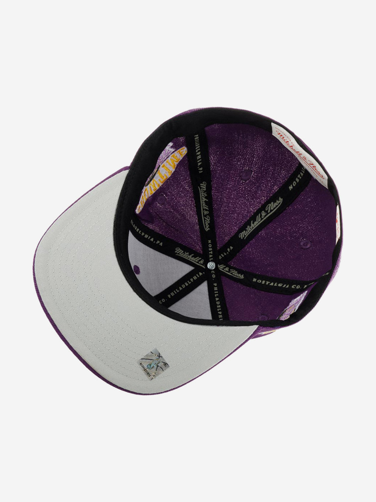 Бейсболка с прямым козырьком MITCHELL NESS 6HSFSH22016-LALPURP Los Angeles Lakers NBA
