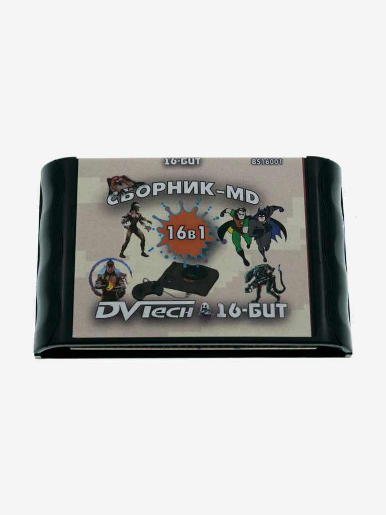Картридж игровой DVTech 16 игр (на русском) 16bit