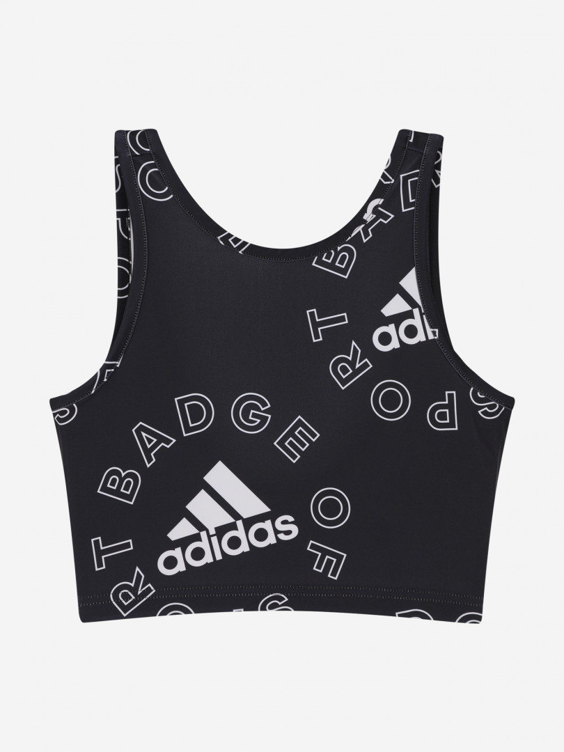 фото Спортивный топ бра adidas designed to move logo, черный