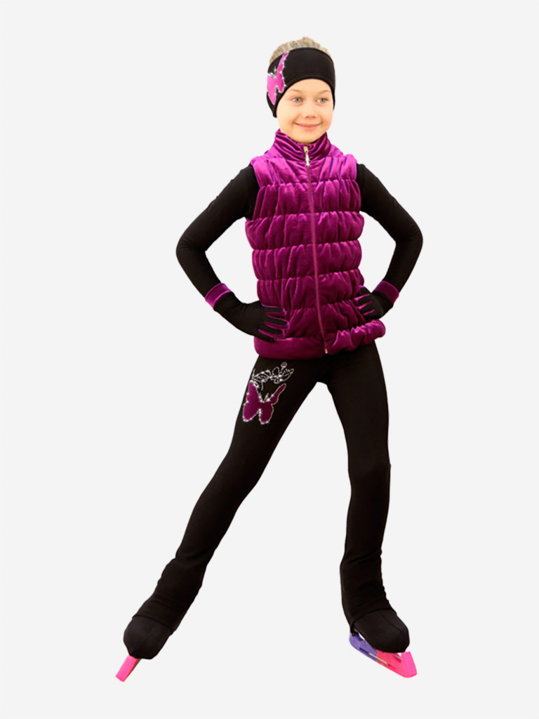 Жилетка для фигурного катания детская бархатная IceDress