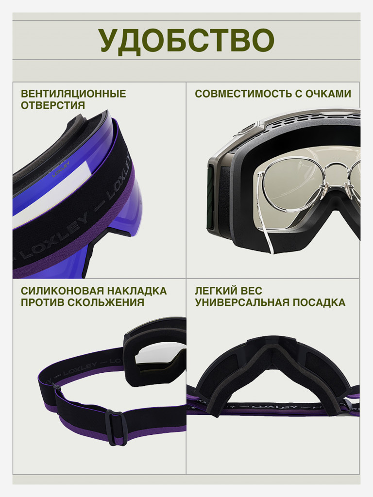 Маска сноубордическая - горнолыжная LOXLEY - LIGHT