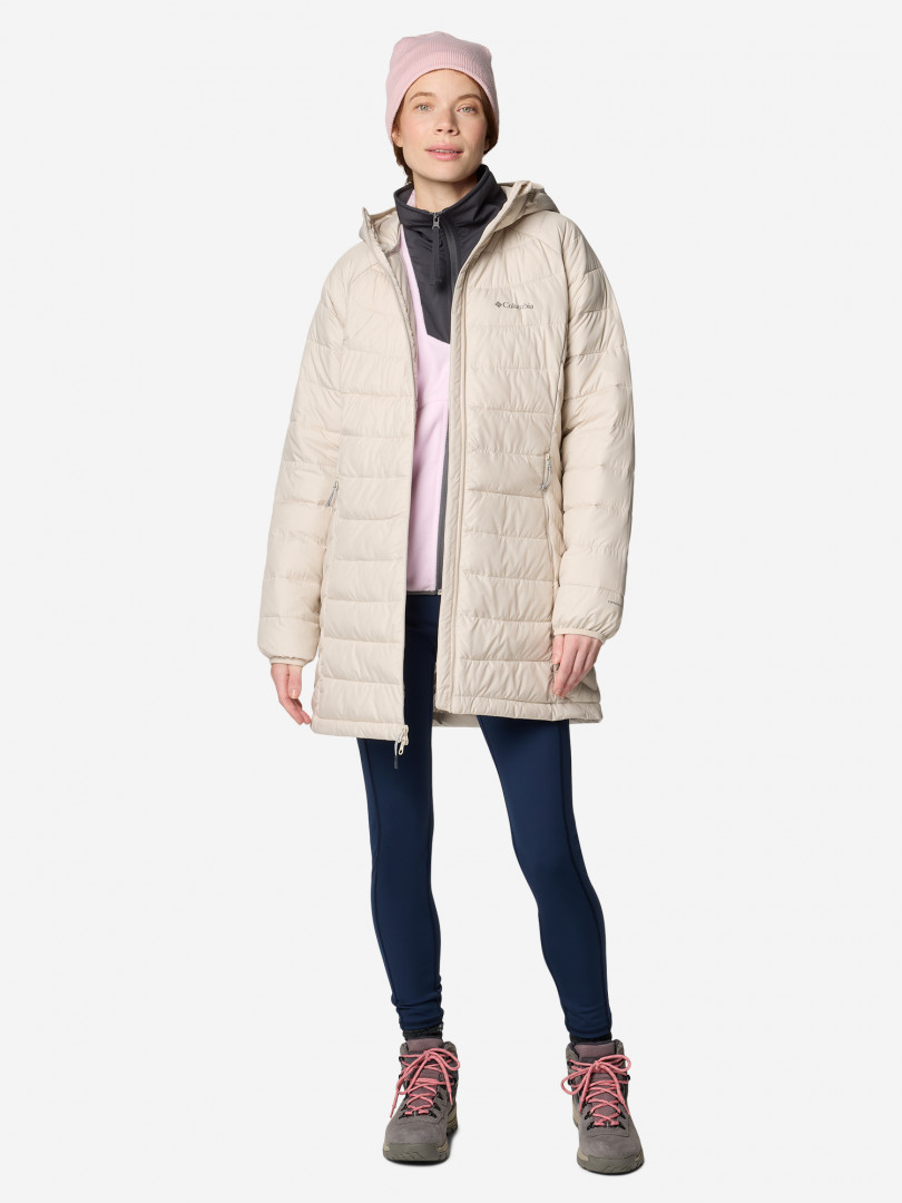 фото Куртка утепленная женская columbia powder lite ii mid jacket, бежевый