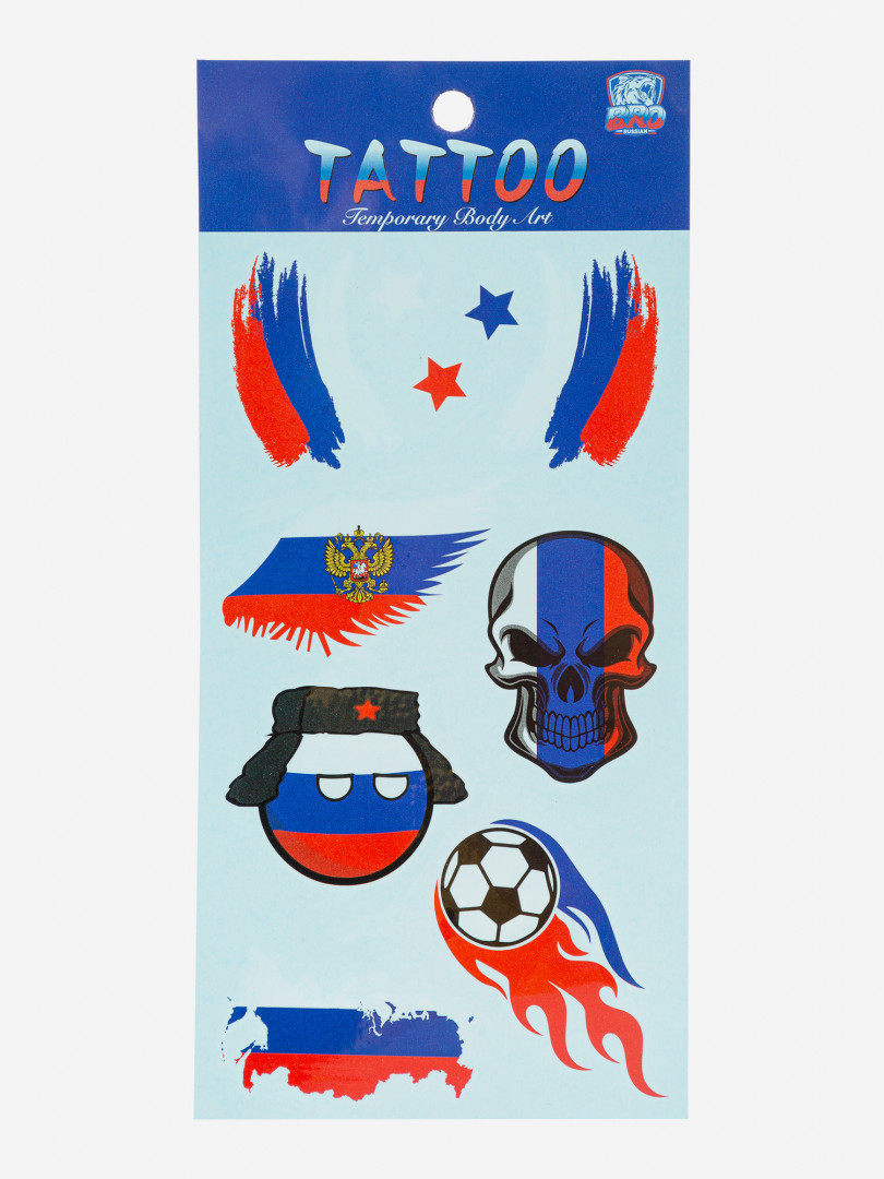фото Тату-наклейки bro russian, мультицвет