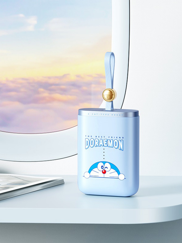 Внешний аккумулятор с авторским дизайном Doraemon PowerSack Fast Charging Power Bank with Cable 10000mAh синий