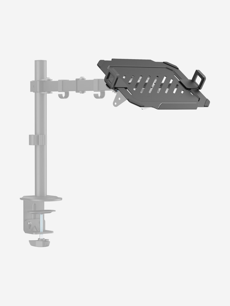 UNITEKI DMN09USB Полка-крепление VESA для ноутбука или планшета раздвижная, на кронштейн, диагональ 12-17 дюймов, с охлаждением и подсветкой RGB