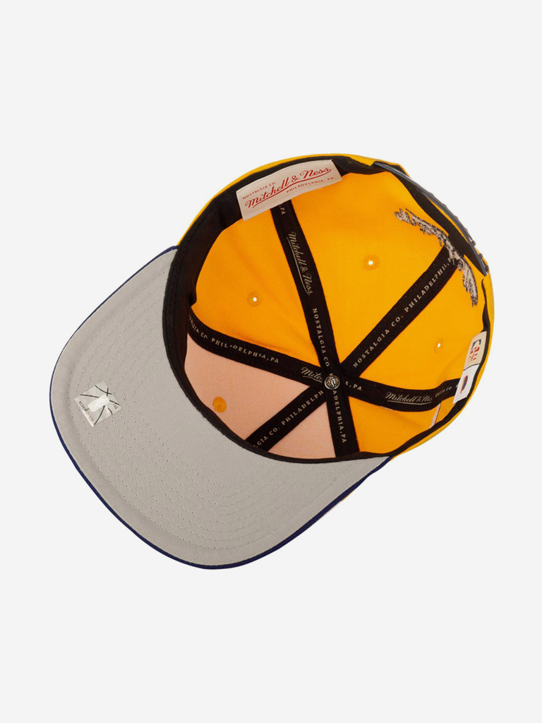Бейсболка с прямым козырьком MITCHELL NESS HHSS3464-GSWYYPPPYWBL Golden State Warriors NBA