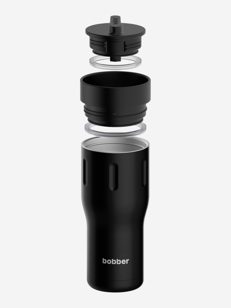 Термокружка вакуумная BOBBER Tumbler 500 мл, крышка 360, тепло до 8 часов, черный