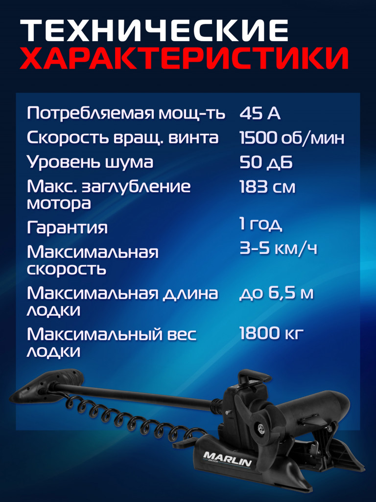 Лодочный электроякорь Marlin Anchor 80LBS