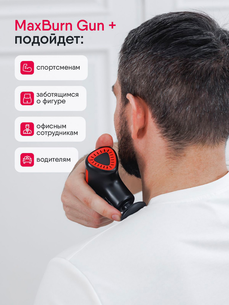 Массажер для всего тела перкуссионный Ergonova MaxBurn GUN + вибрационный антицеллюлитный