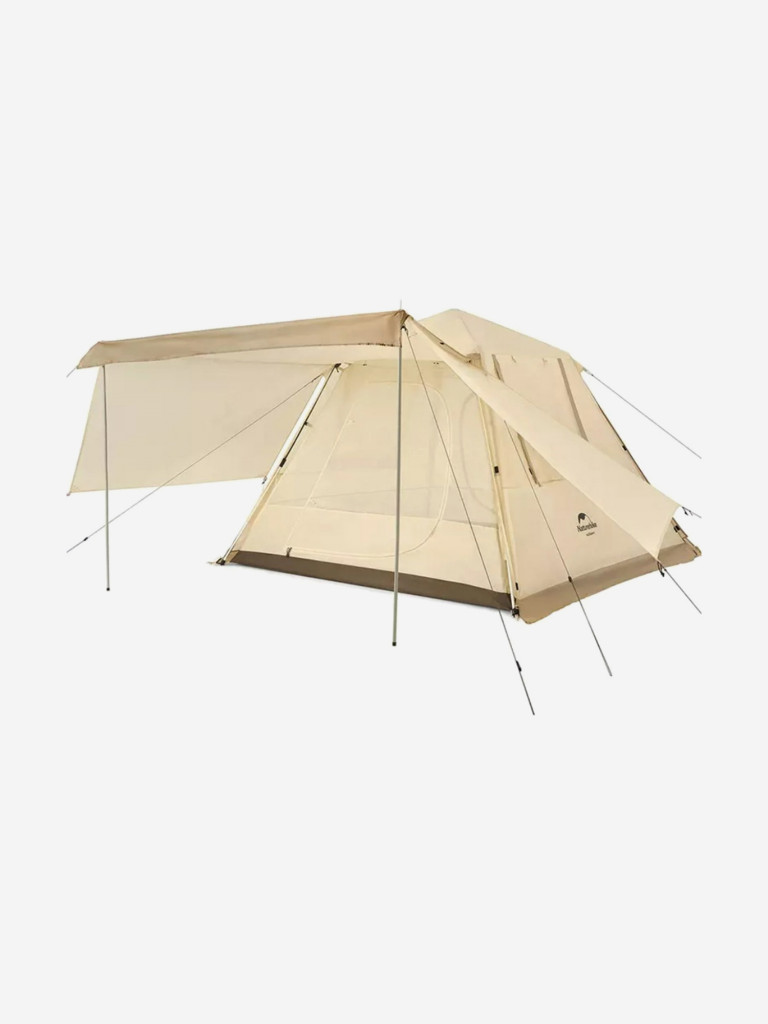Палатка Naturehike Ango 3-местная, автоматическая, тент, снежная юбка, бежевая