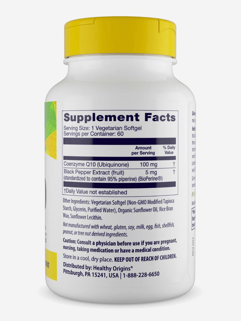 Коэнзим CoQ10, Healthy Origins, 100 мг, 60 капсул