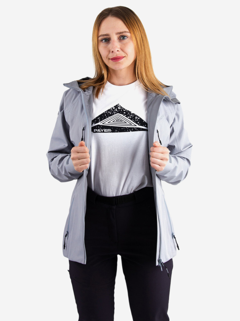 Куртка женская мембранная для рыбалки PAYER, Мира, светлый графит