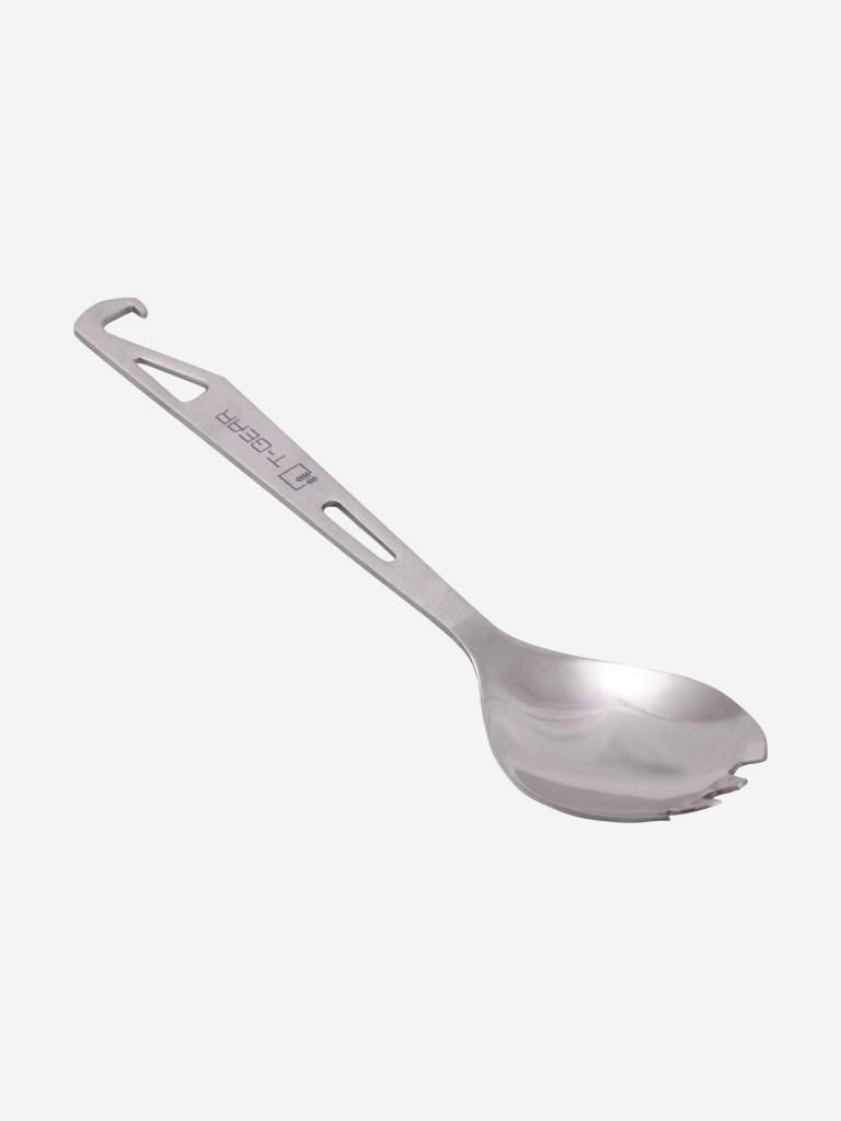 Ловилка с крючком титановая T-Gear Titanium Hooked Spork Polished