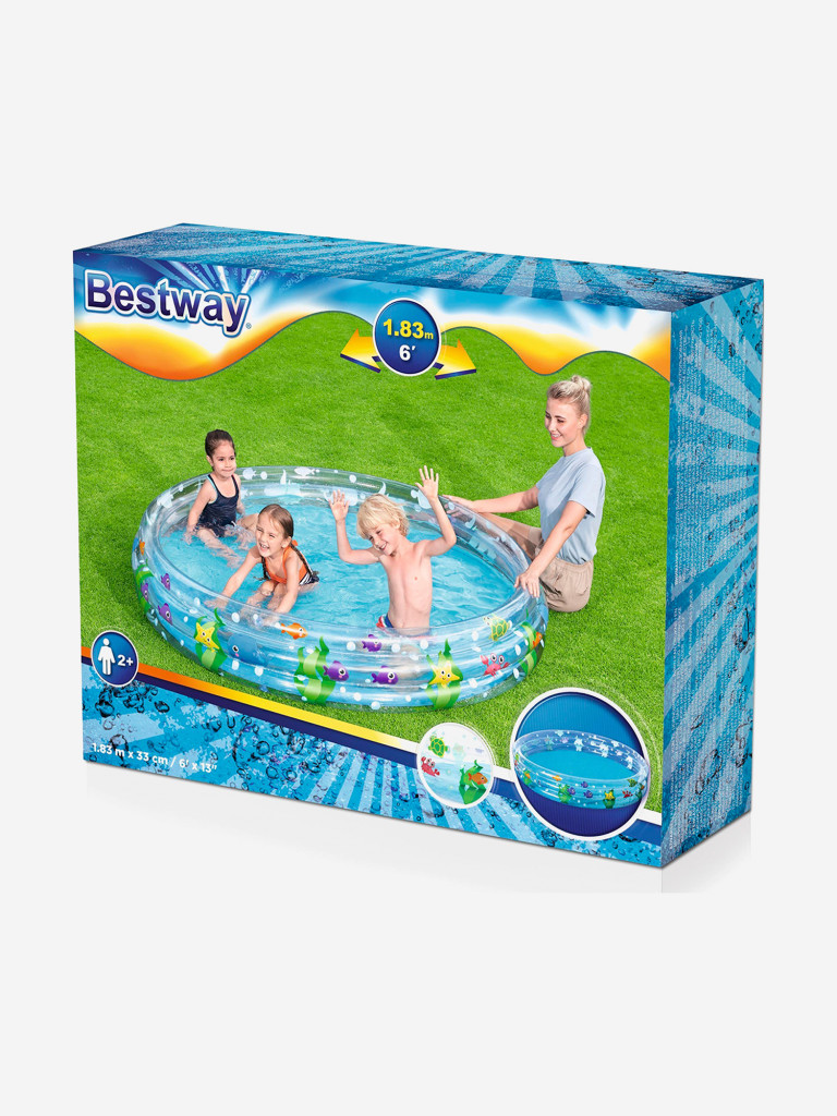 Бассейн Bestway 51005 детский "Подводный мир" 183 х 33 см 480 л