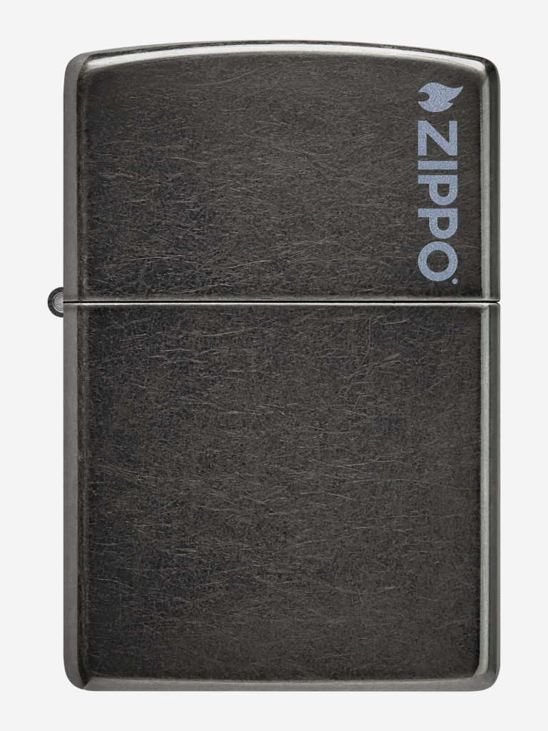 Зажигалка бензиновая ветроустойчивая Zippo Logo Gray Dusk