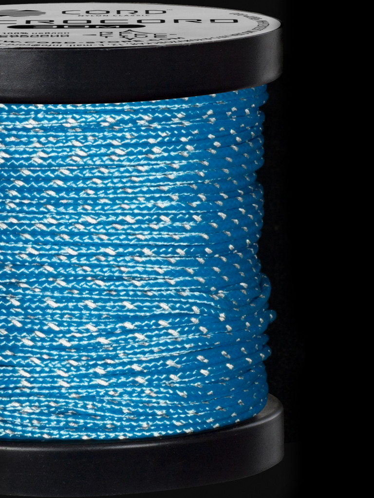 Микрокорд CORD катушка 10м светоотражающий (carolina blue)