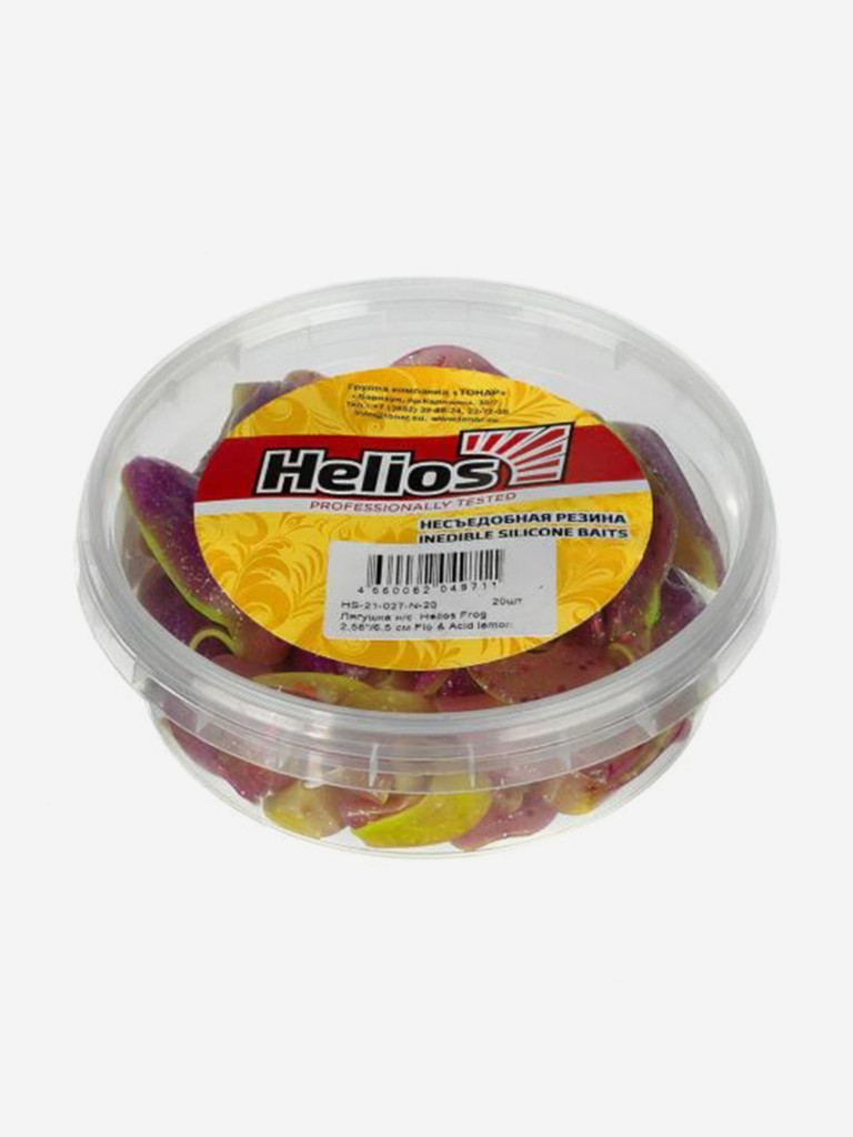 Мягкая приманка лягушка Helios Frog, 2,56" / 6,5 см, Fio & Acid lemon, 20 штук (HS-21-027-N-20)