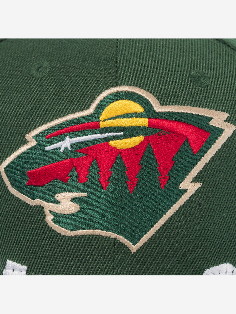 Бейсболка MITCHELL NESS HP10367-MWIGREN Minnesota Wild NHL (зеленый)