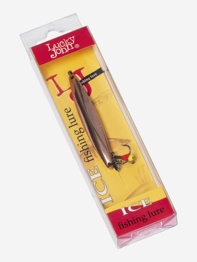 Блесна вертикальная зимняя Lucky John NAIL BLADE с цепочкой и тройником 55мм C блистер