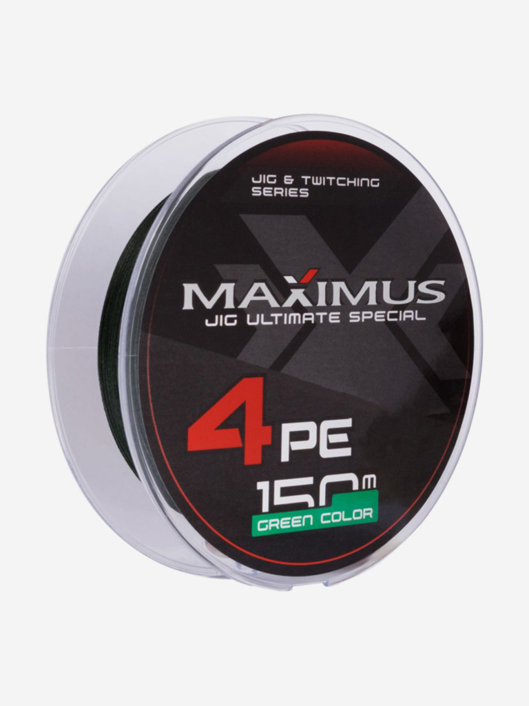 Плетеный шнур Maximus 4РЕ 150 м, зеленый #0.6 (0,128 мм), 4,2 кг