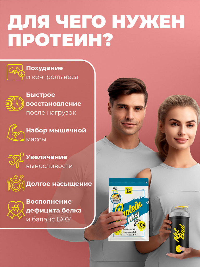 Протеин сывороточный, NotBad Whey Protein, 450 г, Ирландские сливки
