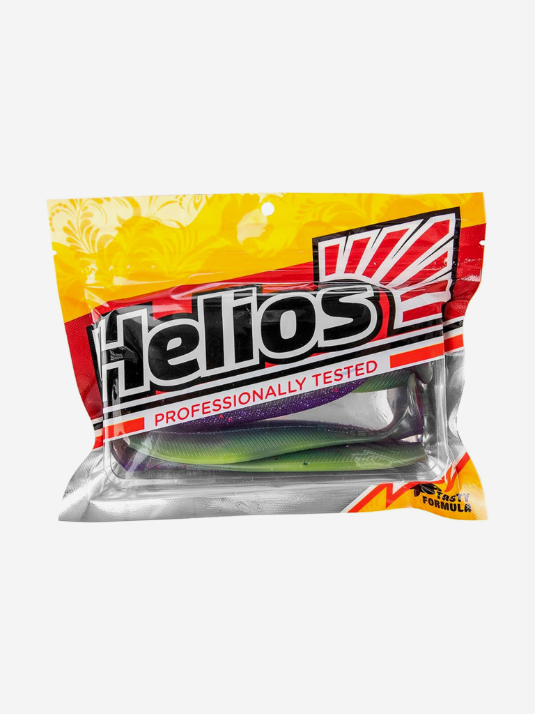 Мягкая приманка Helios Trofey, 5,5" / 14 см, Fio & Lime, 4 штуки (HS-25-014)